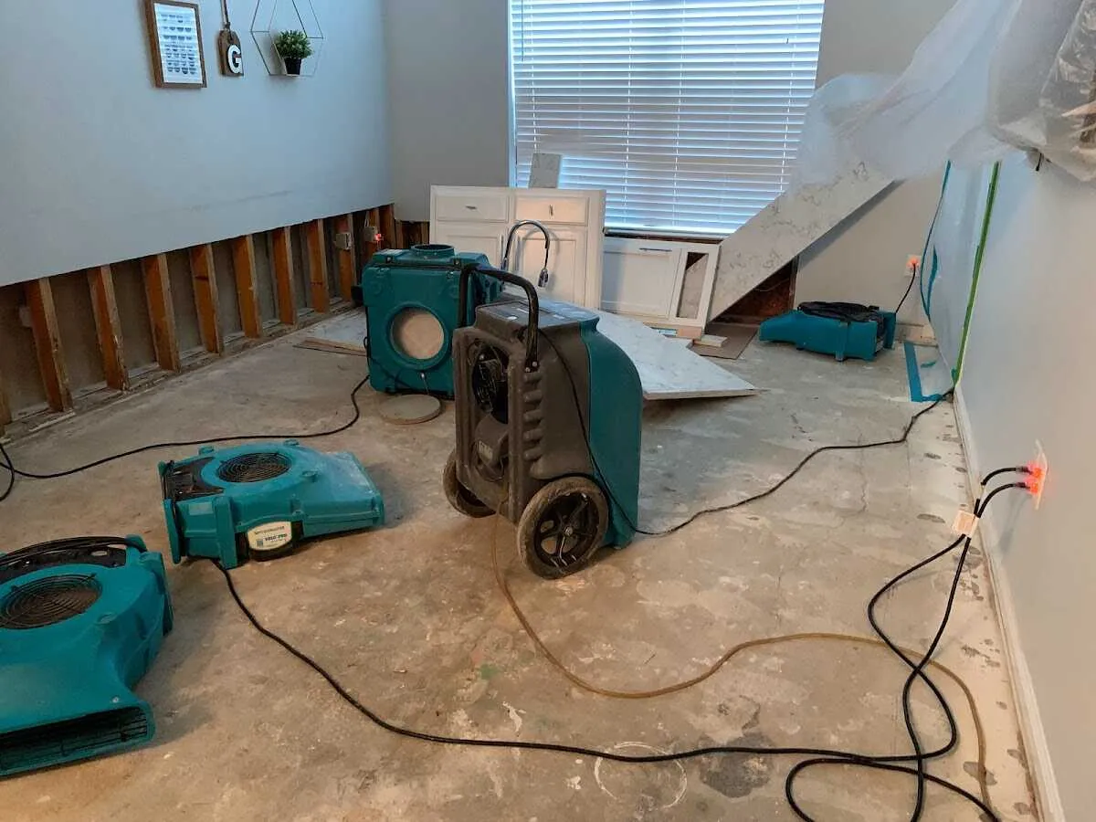 Dehumidifier in flood-cut room for Water Extraction & Removal in Hemet